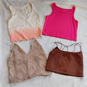 Women's Small Activewear Tops 4pc Lot - Bras & Crops Gilly Hicks Aura Flirtitude